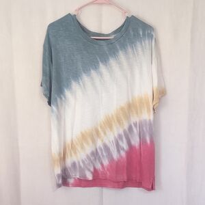 Maurices 24/7 Dip Dye Crewneck Tshirt Size Large
